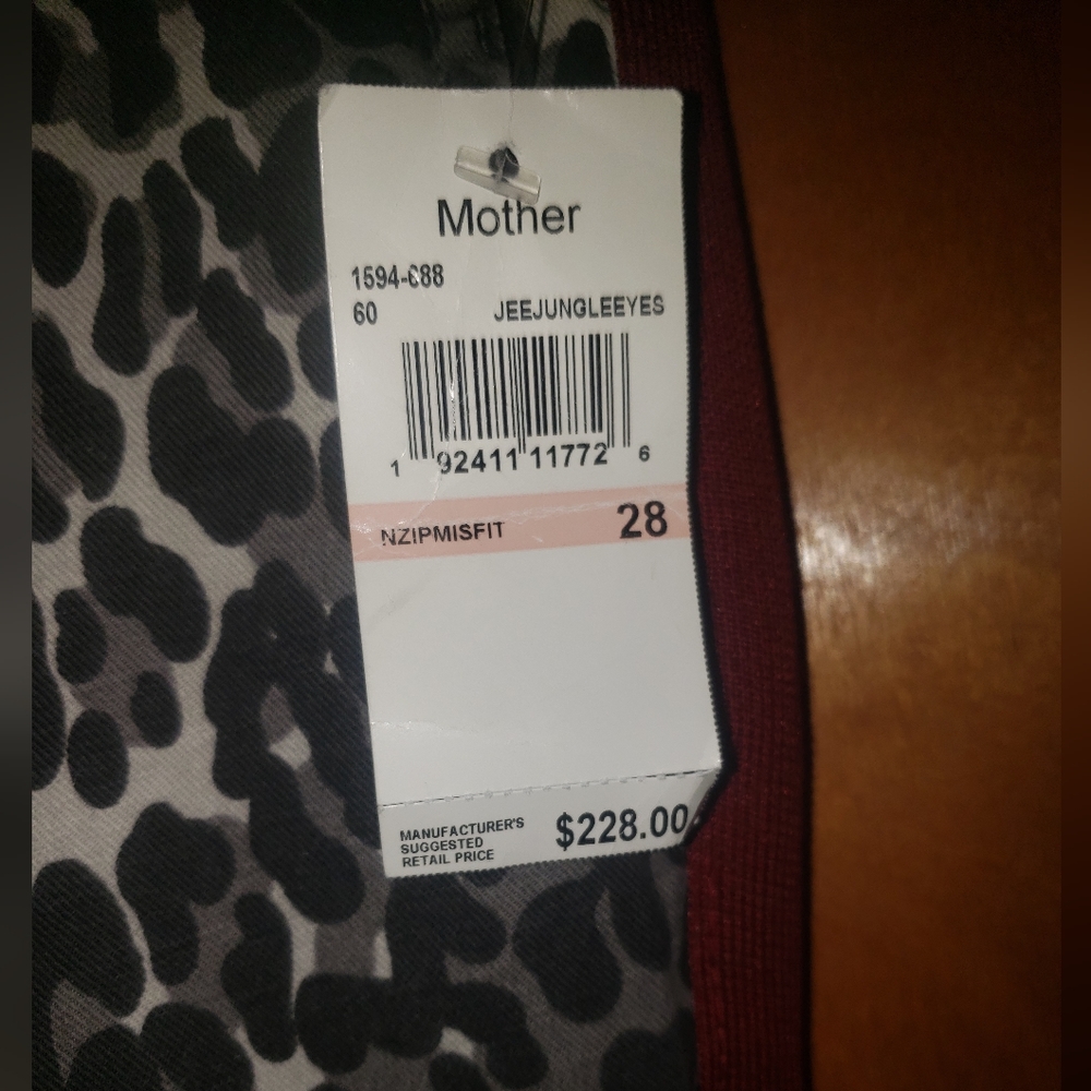 NWT MOTHER The No Zip Misfit in Jungle Eyes - Picture 4 of 7